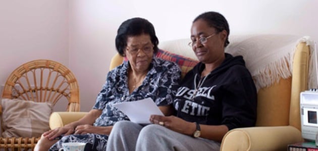 Two ladies sitting together